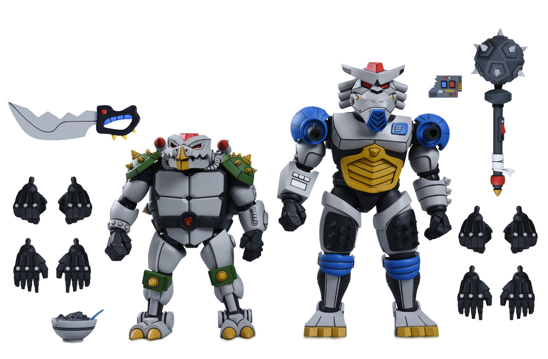NECA Figura de Accion Ultimate: TMNT Tortugas Ninja 1987 Cartoon - Robo Tokka y Rahzar 2 Pack 7 Pulgadas