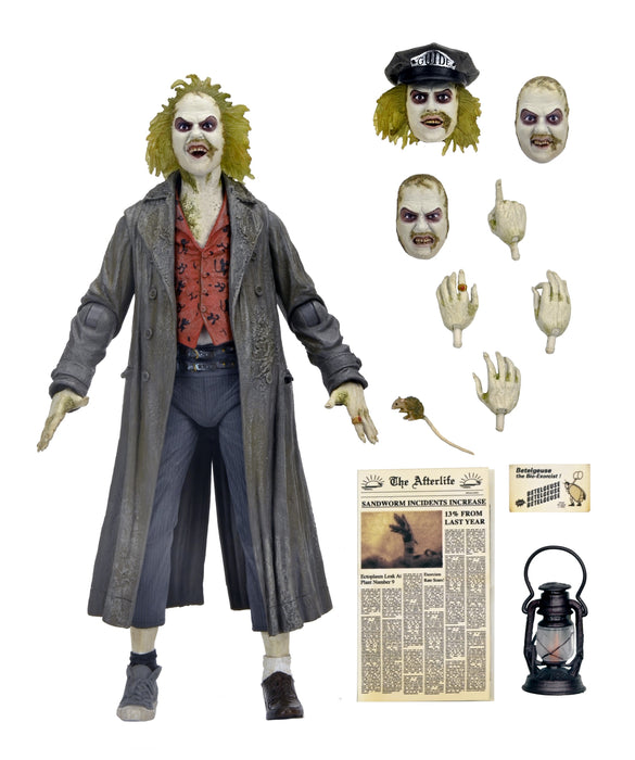 NECA Figura de Accion Ultimate: Beetlejuice - Tour Guide The Bio-Exorcist 7 Pulgadas