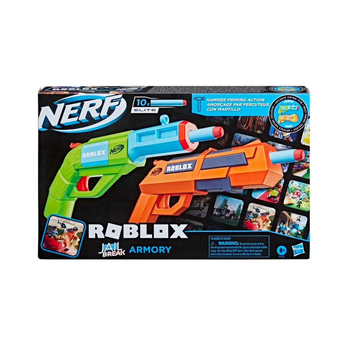 Nerf: Roblox - Jail Break Armory Lanzador De Dardos 2 Pack