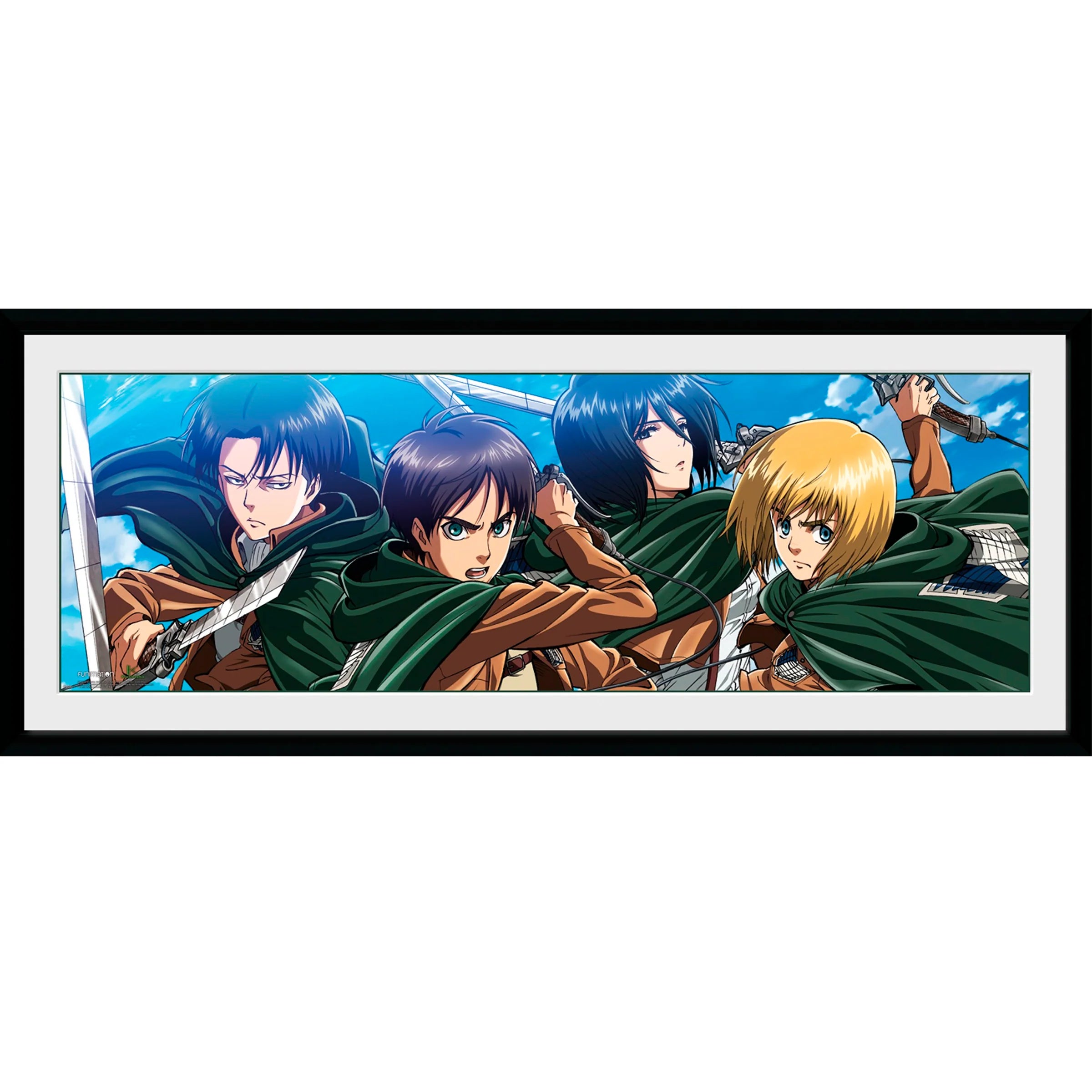 ABYStyle Framed Poster: Attack On Titan - Scouts Collector Impresion Enmarcada