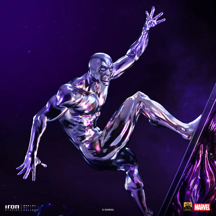 IRON Studios: Marvel Infinity Gauntlet -  Silver Surfer Diorama Deluxe Escala de Arte 1/10