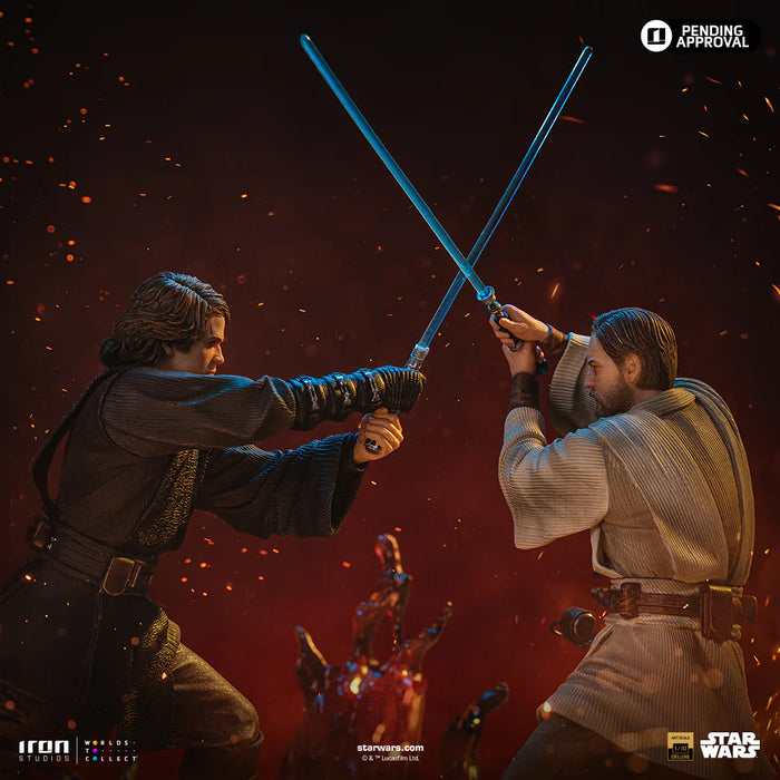IRON Studios: Star Wars La venganza de los Sith - Anakin vs Obi Wan Escala de Arte 1/10
