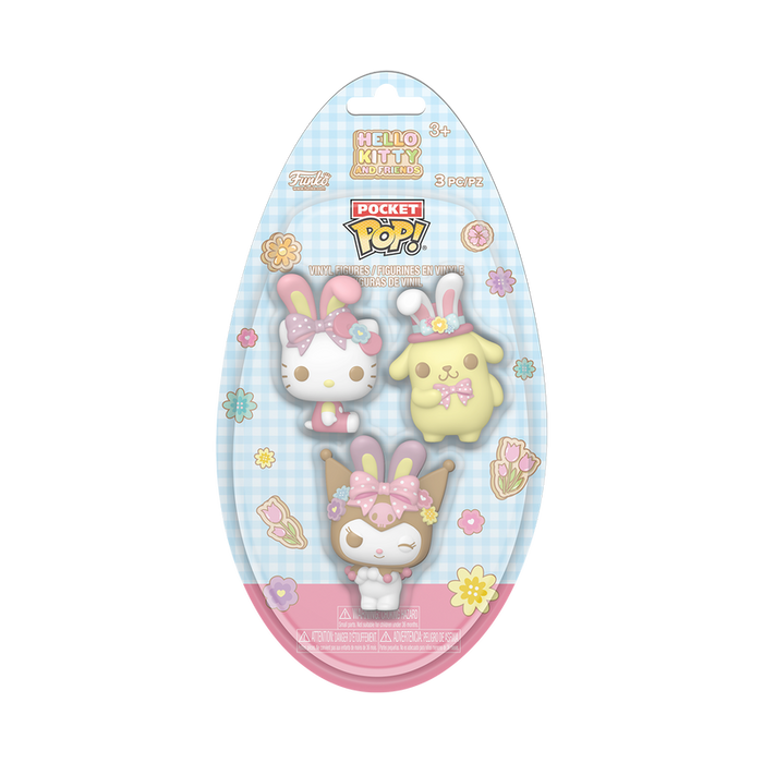 Funko Pocket Pop Egg: Hello Kitty Spring - Hello Kitty, Pompompurin y Kuromi 3 Pack