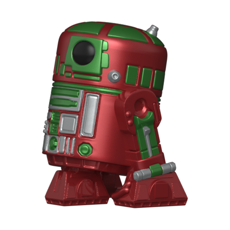 Funko Pop Keychain & Tee: Star Wars Holiday - Playera Infantil Extra Grande Con Llavero R2 D2 Metalico