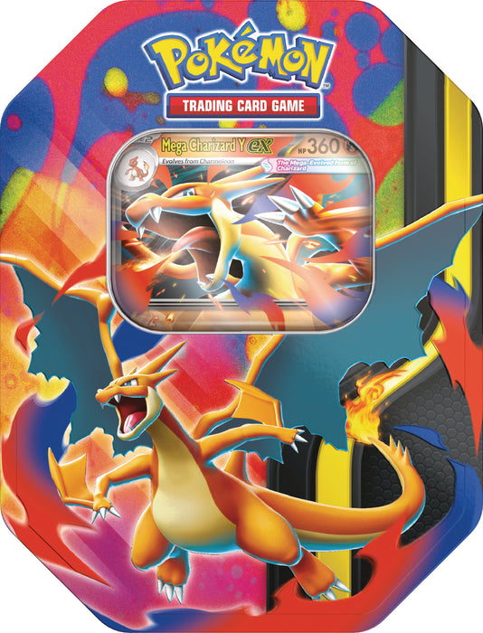 Pokemon TCG: Megaevolucion - Mega Charizard Tin en Español