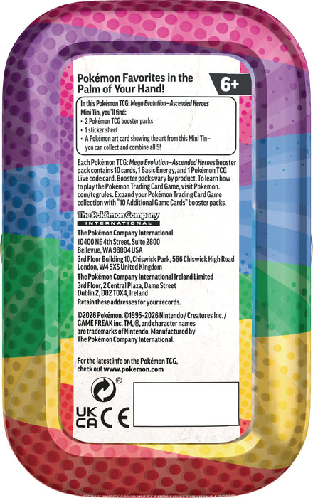 PokemonTCG: Megaevolucion Ascenso Heroico - Mini Tin en Español