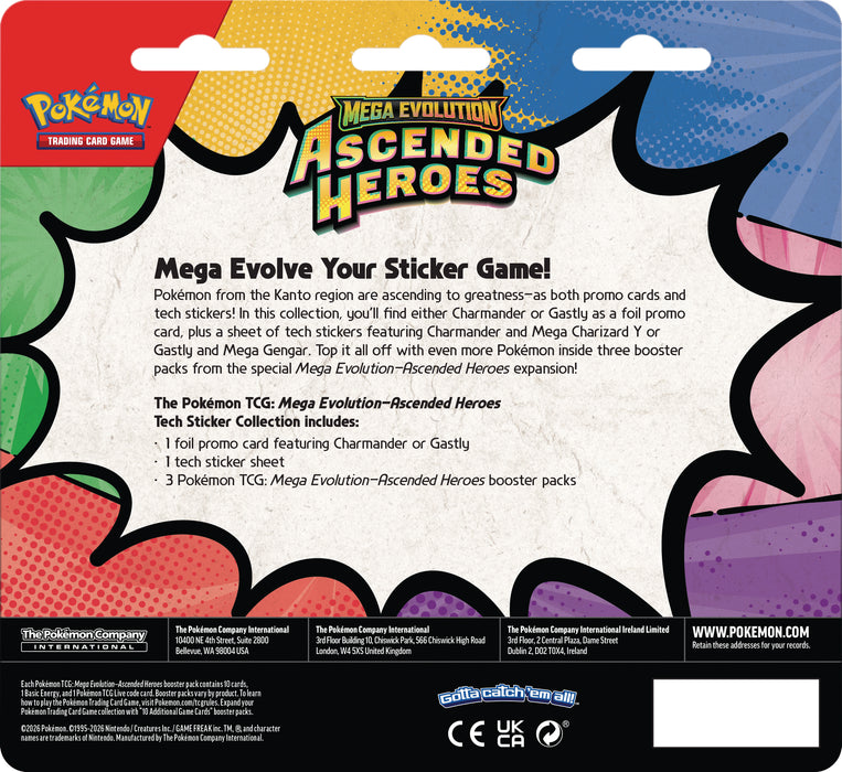 PokemonTCG: Mega Evolution Ascended Heroes - Tech Sticker Collection en Ingles