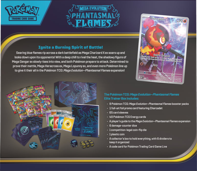 Pokemon TCG: Mega Evolution Phantasmal Flames - Elite Trainer Box En Ingles