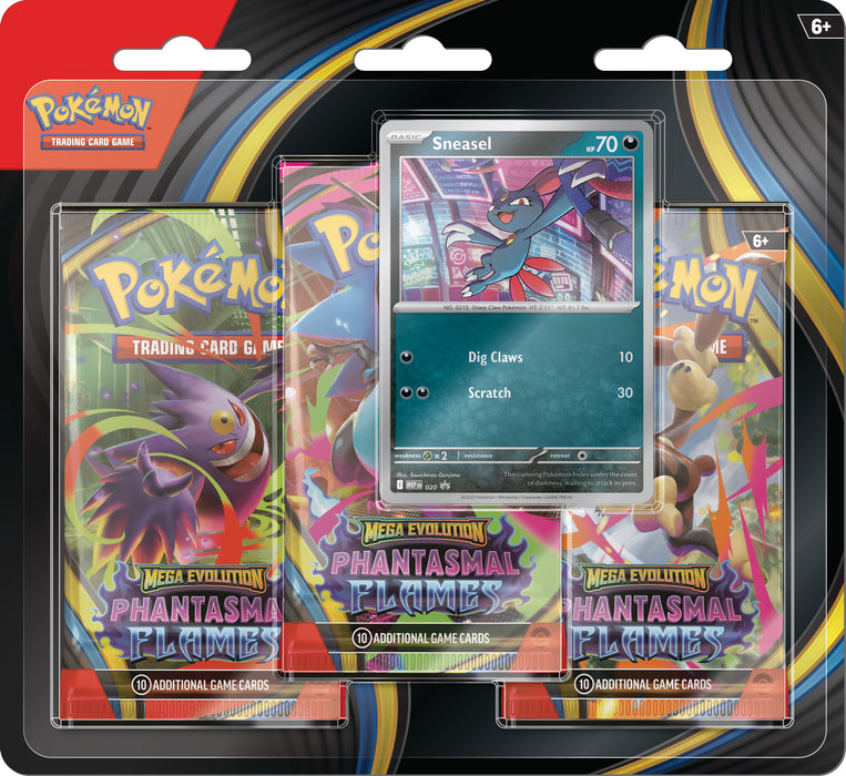 Pokemon TCG: Mega Evoluciones Llamaradas Fantasmales - 3 Pack Blister En Español