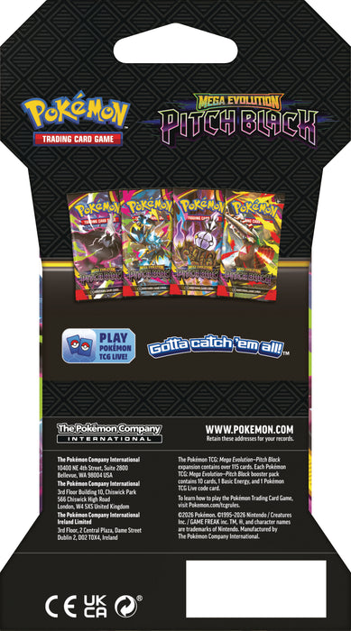 Pokemon TCG: Mega Evolution Pitch Black - Sleeved Booster en Ingles