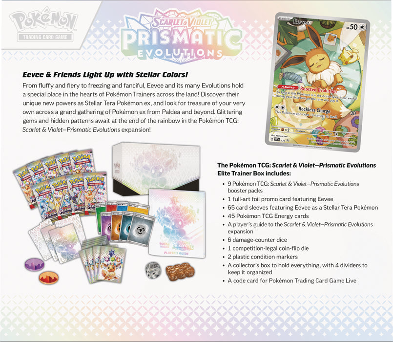 Pokemon TCG Scarlet & Violet: Prismatic Evolutions - Elite trainer Box En Ingles
