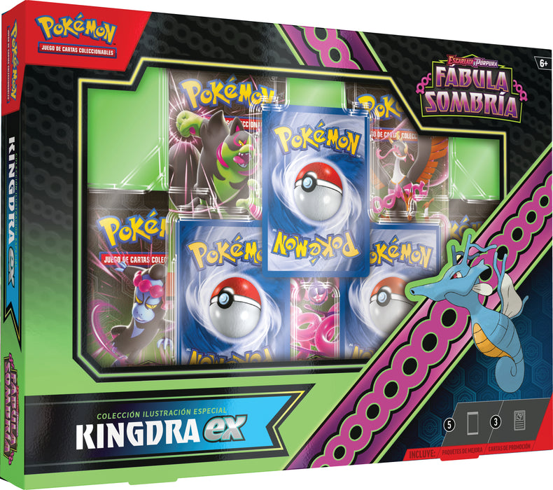 Pokemon TCG Scarlet & Violet: Shrouded Fable - Kingdra Ex o Greninja Ex Special Collection En Español Surtido
