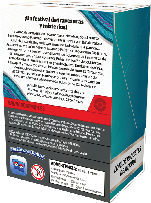 Pokemon TCG Escarlata y Purpura: Mascarada Crepuscular - Booster Bundle 6 Pack En Español
