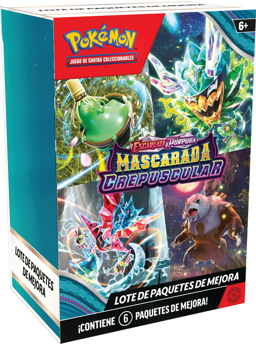 Pokemon TCG Escarlata y Purpura: Mascarada Crepuscular - Booster Bundle 6 Pack En Español