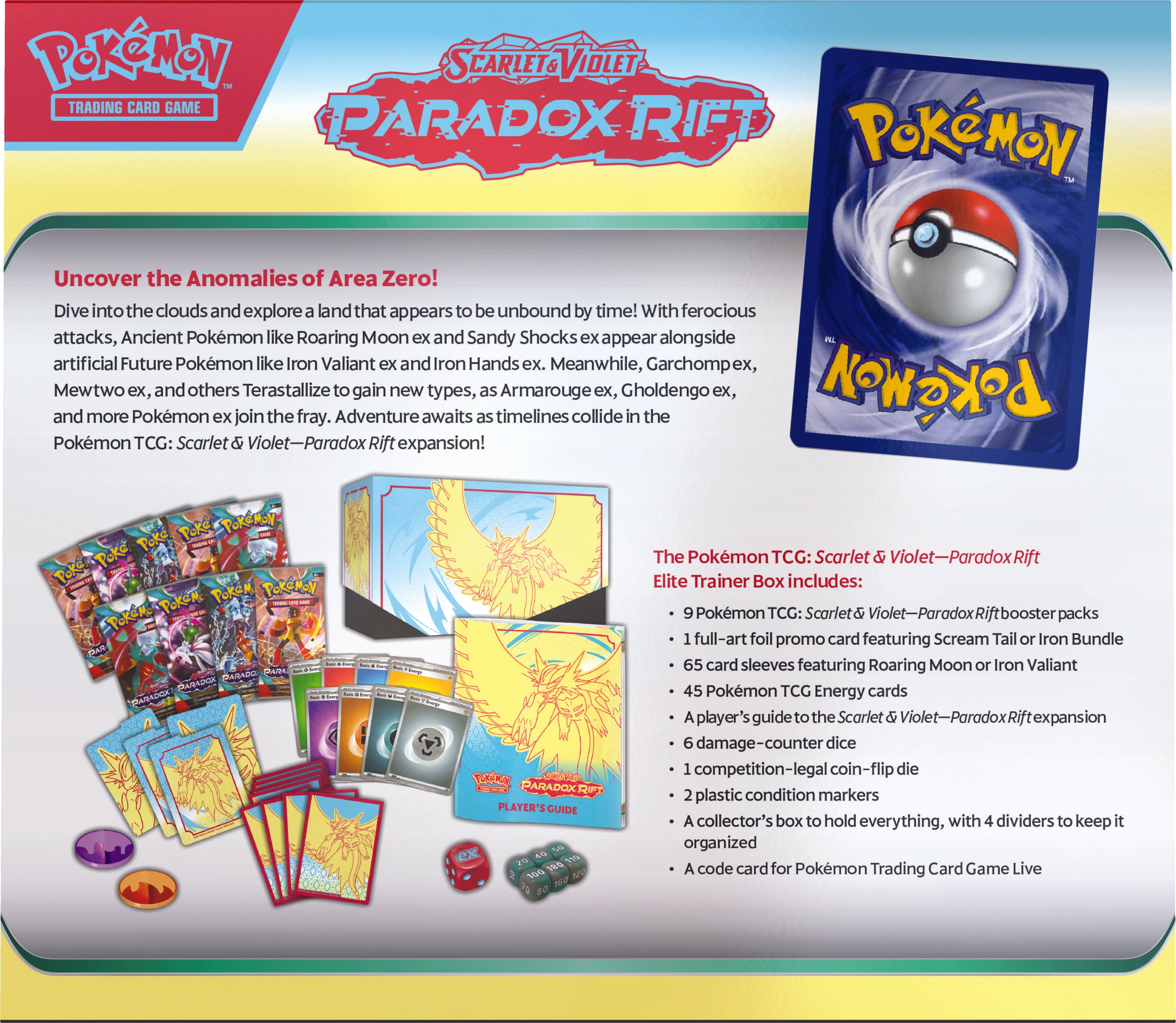 Pokemon TCG Scarlet & Violet: Paradox Rift - Elite Trainer Box Bramaluna en Espa√±ol
