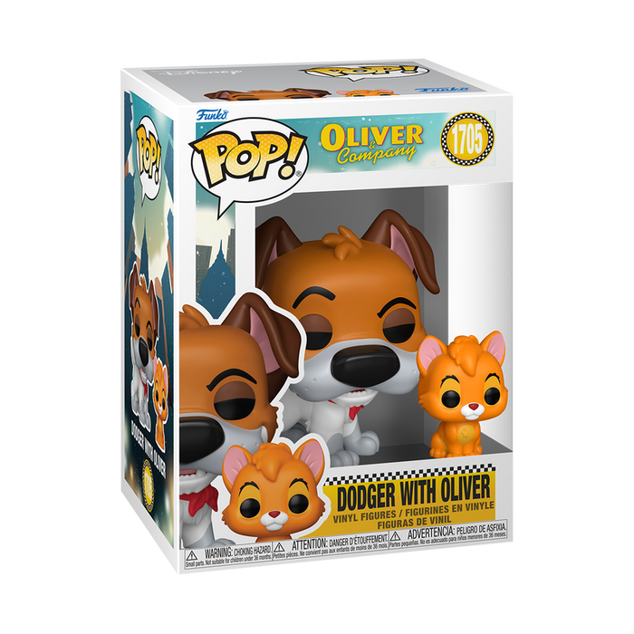 Funko Pop & Buddy: Disney Oliver y su Pandilla - Dodger con Oliver