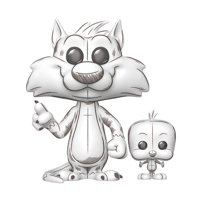 Funko Pop & Buddy: Looney Tunes - Silvestre y Piolin Sketched