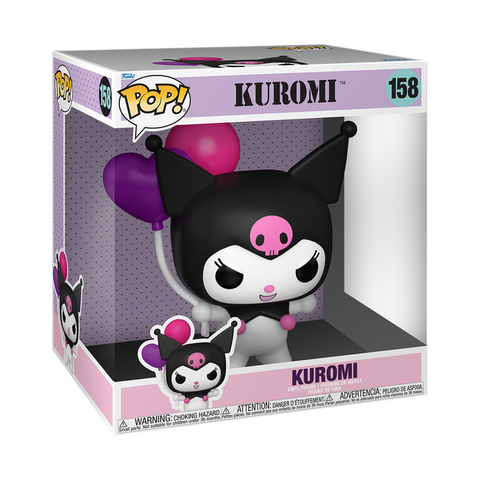 Funko Pop Jumbo: Hello Kitty - Kuromi con globos 10 Pulgadas