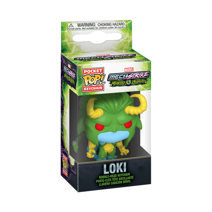 Funko Pop Keychain: Marvel Mech Strike Monster Hunters - Loki Llavero