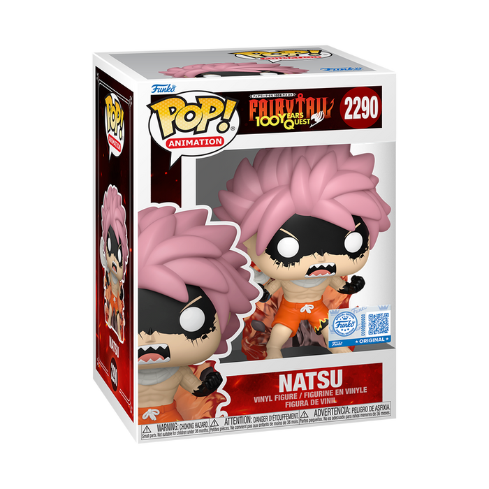 Funko Pop Animation: Fairy Tail 100 Years Quest - Natsu Fired Up Exclusivo