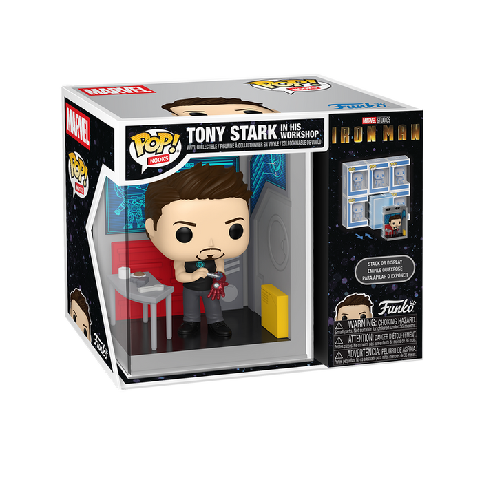 Funko Pop Nooks: Marvel - Taller de Tony Stark Separador De Libro
