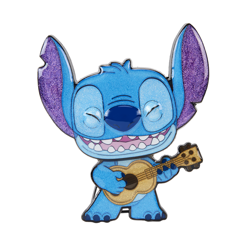 Funko Pop Pin: Disney Lilo y Stitch - Stitch Con Ukelele Pin Esmaltado