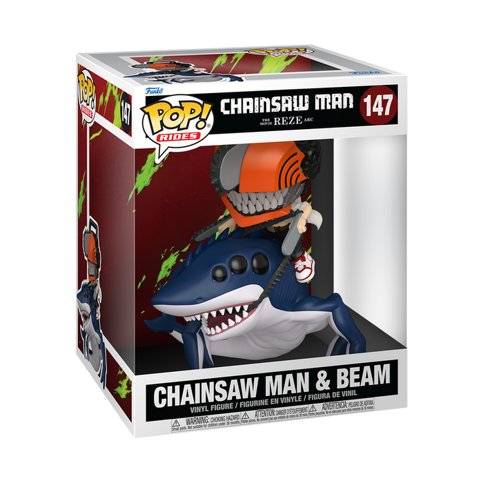Funko Pop Ride Deluxe: Chainsaw Man Reze Arc - Chainsaw Man y Beam