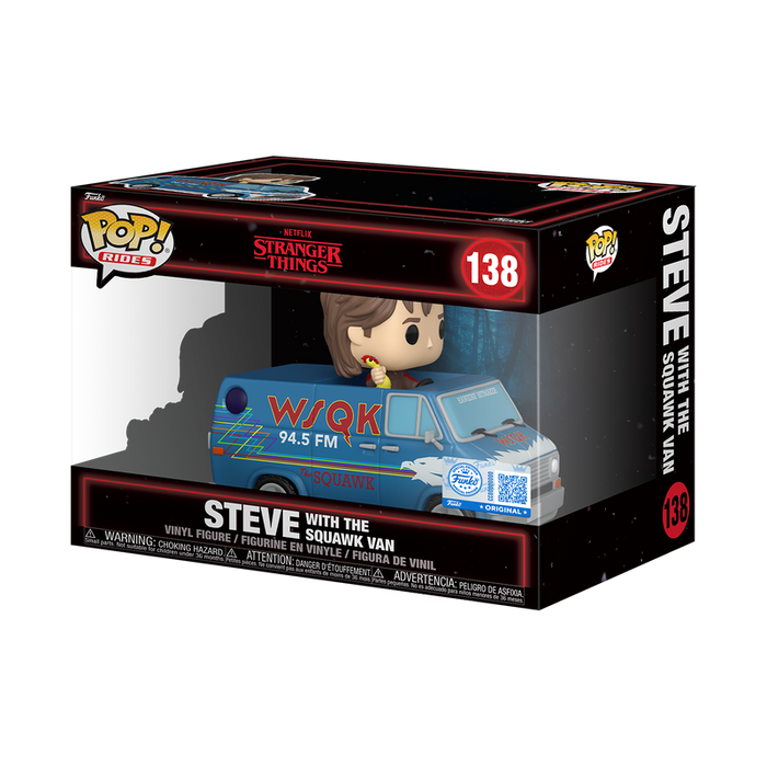 Funko Pop Rides Deluxe: Stranger Things - Steve con Squawk Van Exclusivo