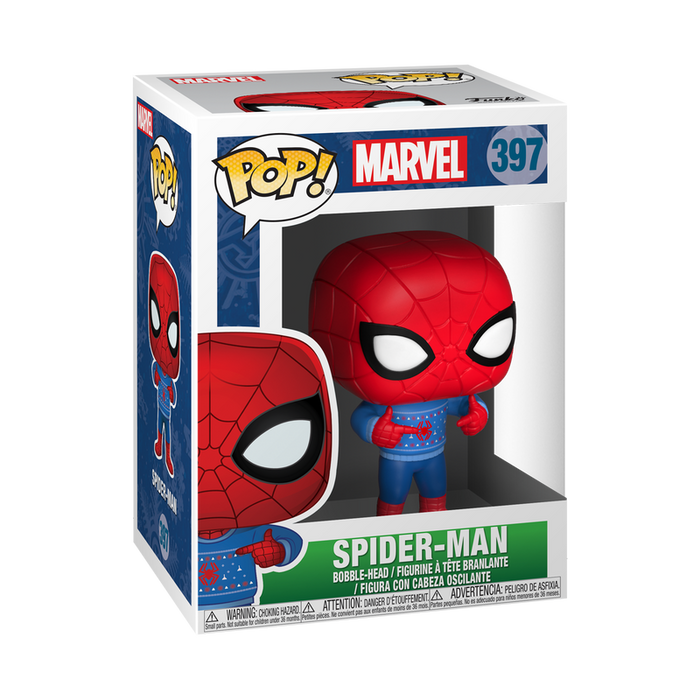 Funko Pop Marvel: Holiday - Spider-Man con Sueter feo