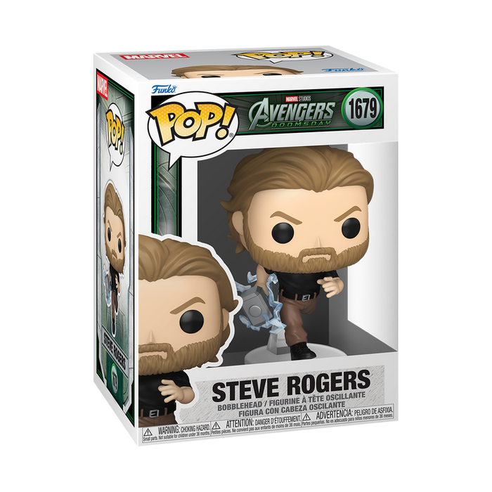 Funko Pop Marvel: Avengers Doomsday - Steve Rogers con Mjolnir
