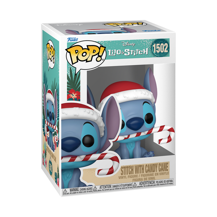 Funko Pop Disney: Lilo y Stitch Holiday - Stitch Con Baston De Caramelo