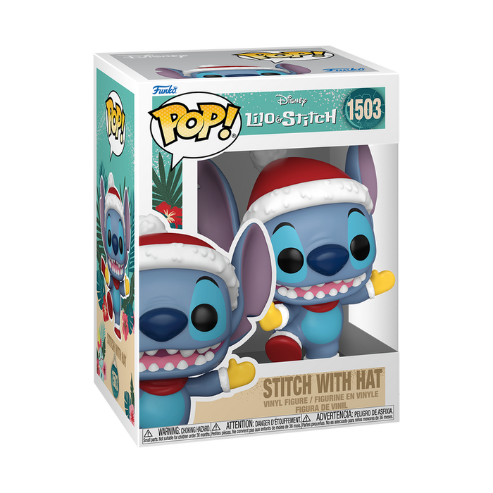 Funko Pop Disney: Lilo y Stitch Holiday - Stitch Con Gorro