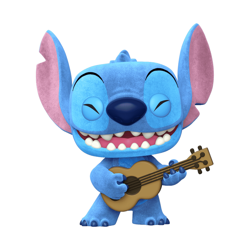 Funko Pop & Tee: Disney Lilo y Stitch - Stitch Ukelele Flocked con Playera XL