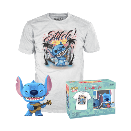 Flocked stitch funko pop on sale