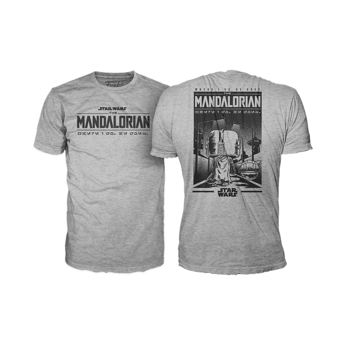 Funko Pop & Tee: Star Wars The Mandalorian - Playera S con Grogu Comiendo Galleta
