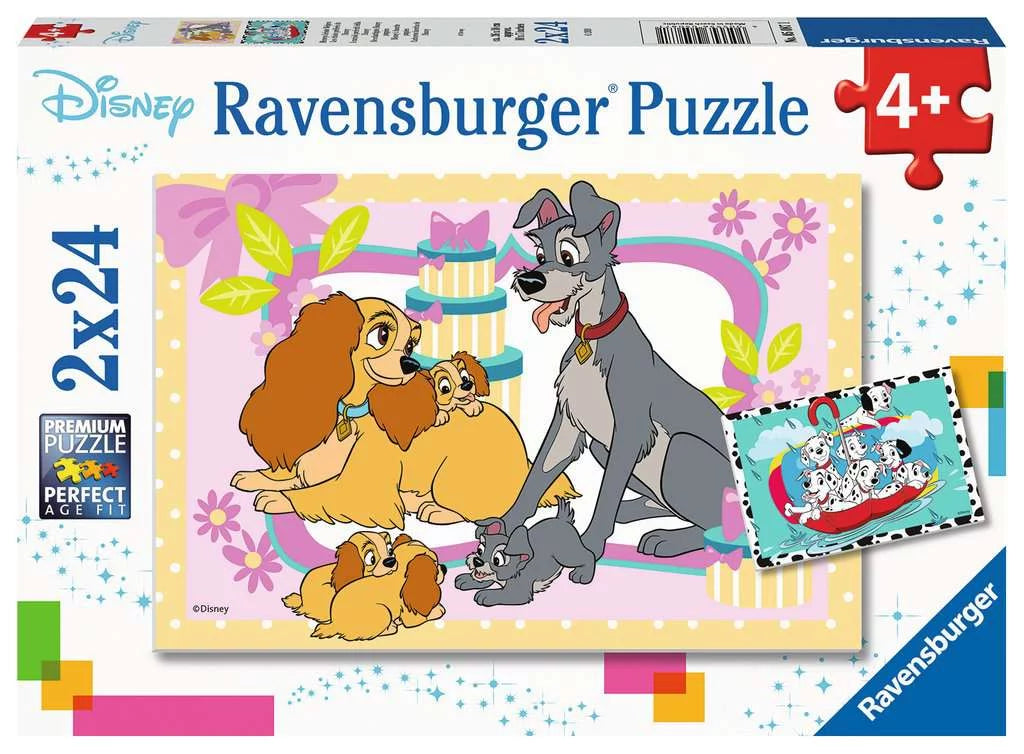 Ravensburger Rompecabezas: Disney - Cachorros favoritos 2 Pack 24 piezas