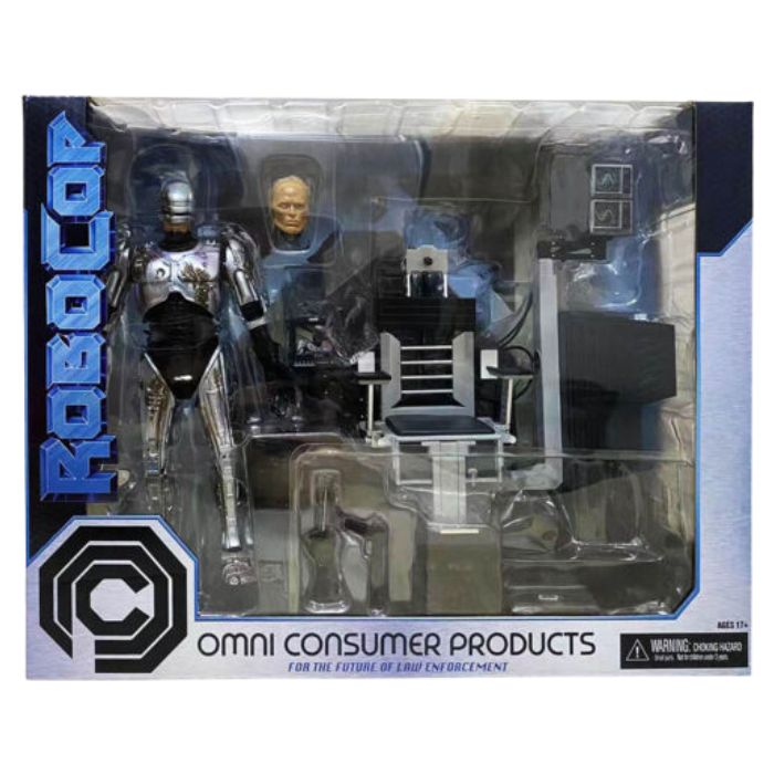 NECA Figura de Accion Ultimate: RoboCop - RoboCop con daño batalla con Silla 7 Pulgadas