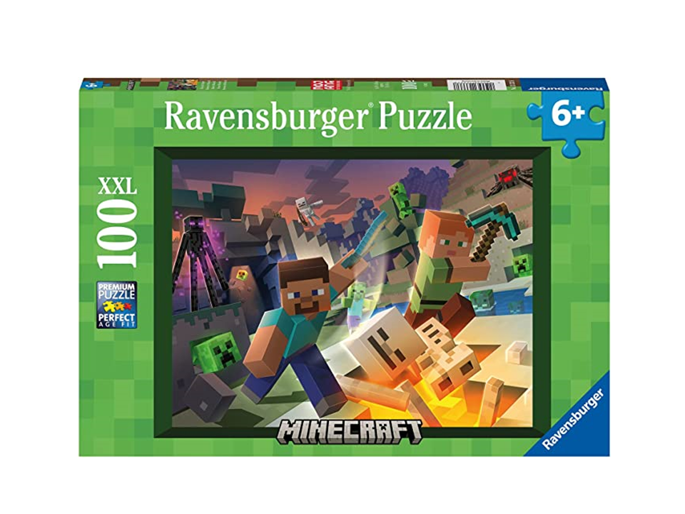 Ravensburger Rompecabezas: Minecraft - Heroes vs Monstruos Kids XXL 100 piezas