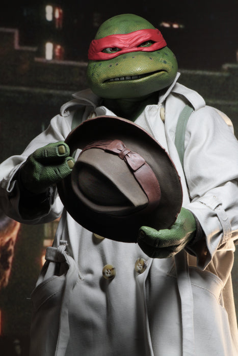 NECA Figura de Accion: TMNT Tortugas Ninja 1990 Movie - Rafael con Disfraz Escala 1/4