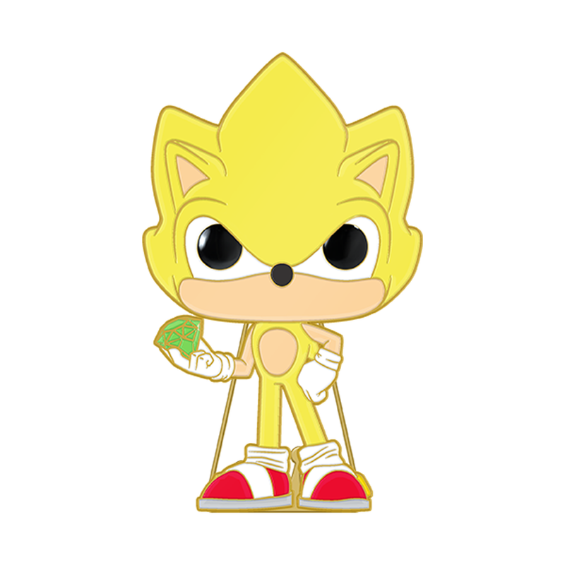 Funko Pop Pin: Sonic The Hedgehog - Super Sonic Glow Pin Esmaltado
