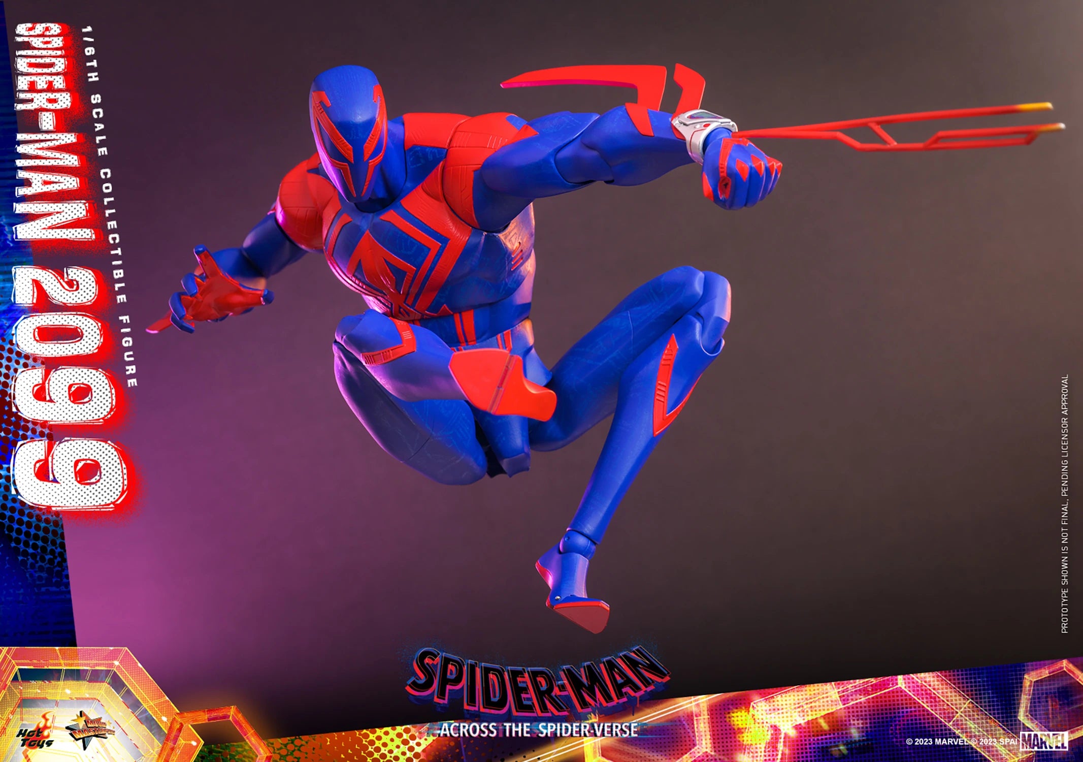 Hot Toys Movie Masterpiece Series: Marvel SpiderMan Across The Spider Verse - SpiderMan 2099 Escala 1/6