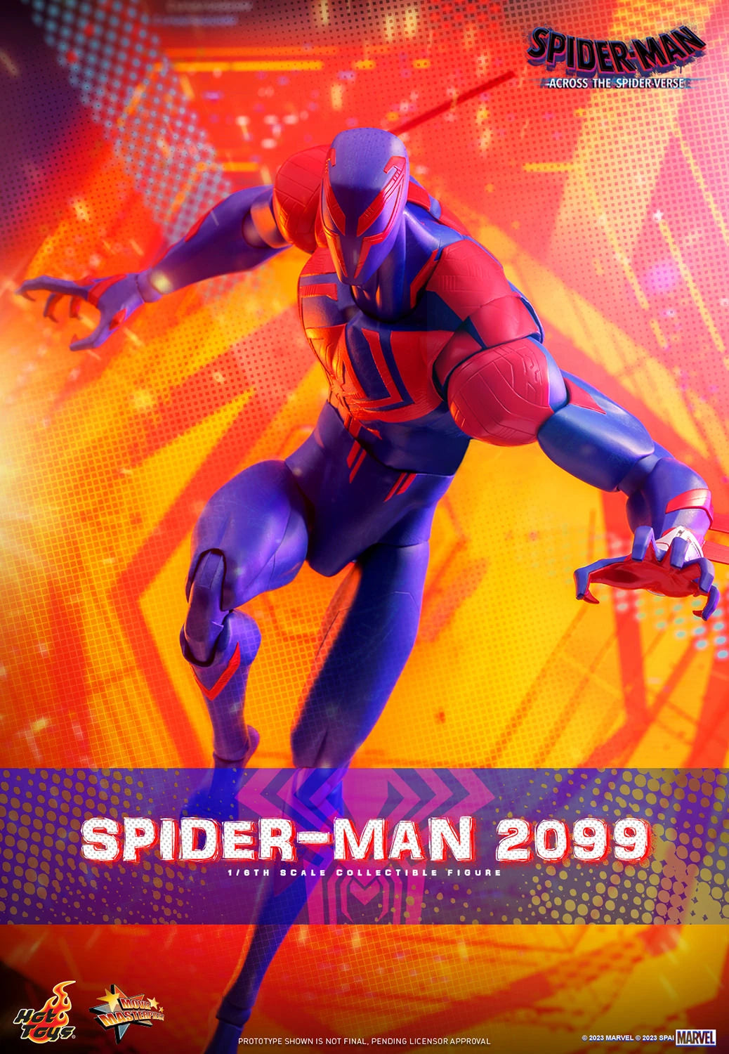 Hot Toys Movie Masterpiece Series: Marvel SpiderMan Across The Spider Verse - SpiderMan 2099 Escala 1/6