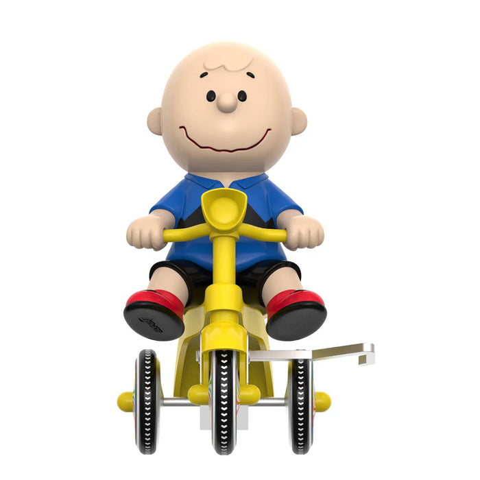 Super7 Super Cycles: Peanuts - Charlie Brown Triciclo Azul Con Amarillo