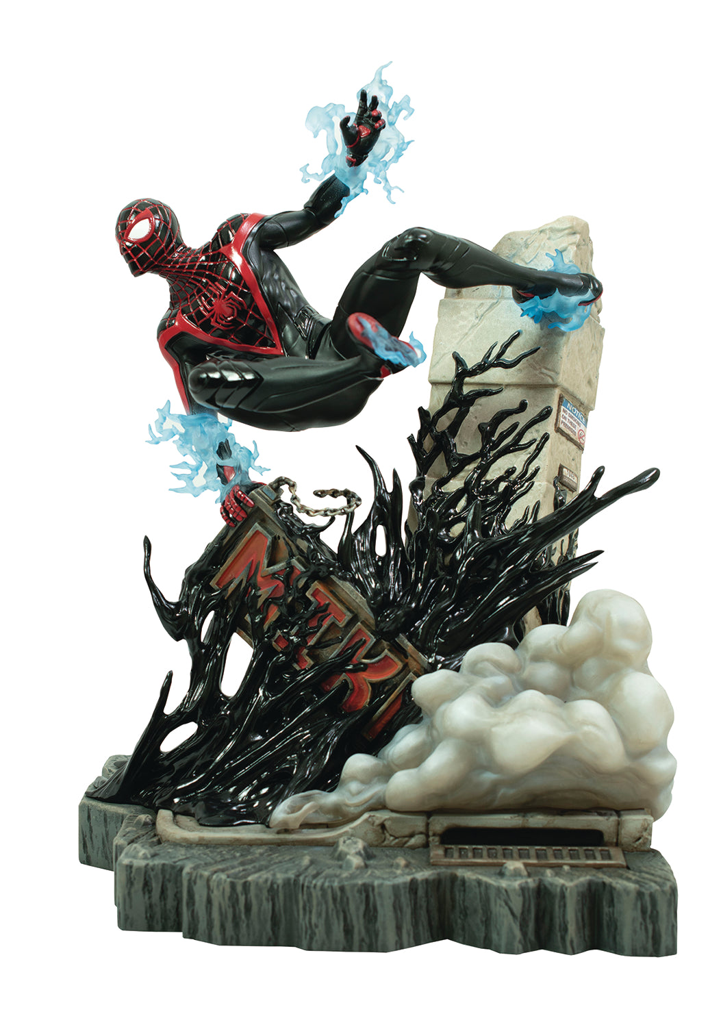 Diamond Select Toys Statue Diorama Gallery Deluxe: Marvel Gamarverse - Miles Morales 10 Pulgadas