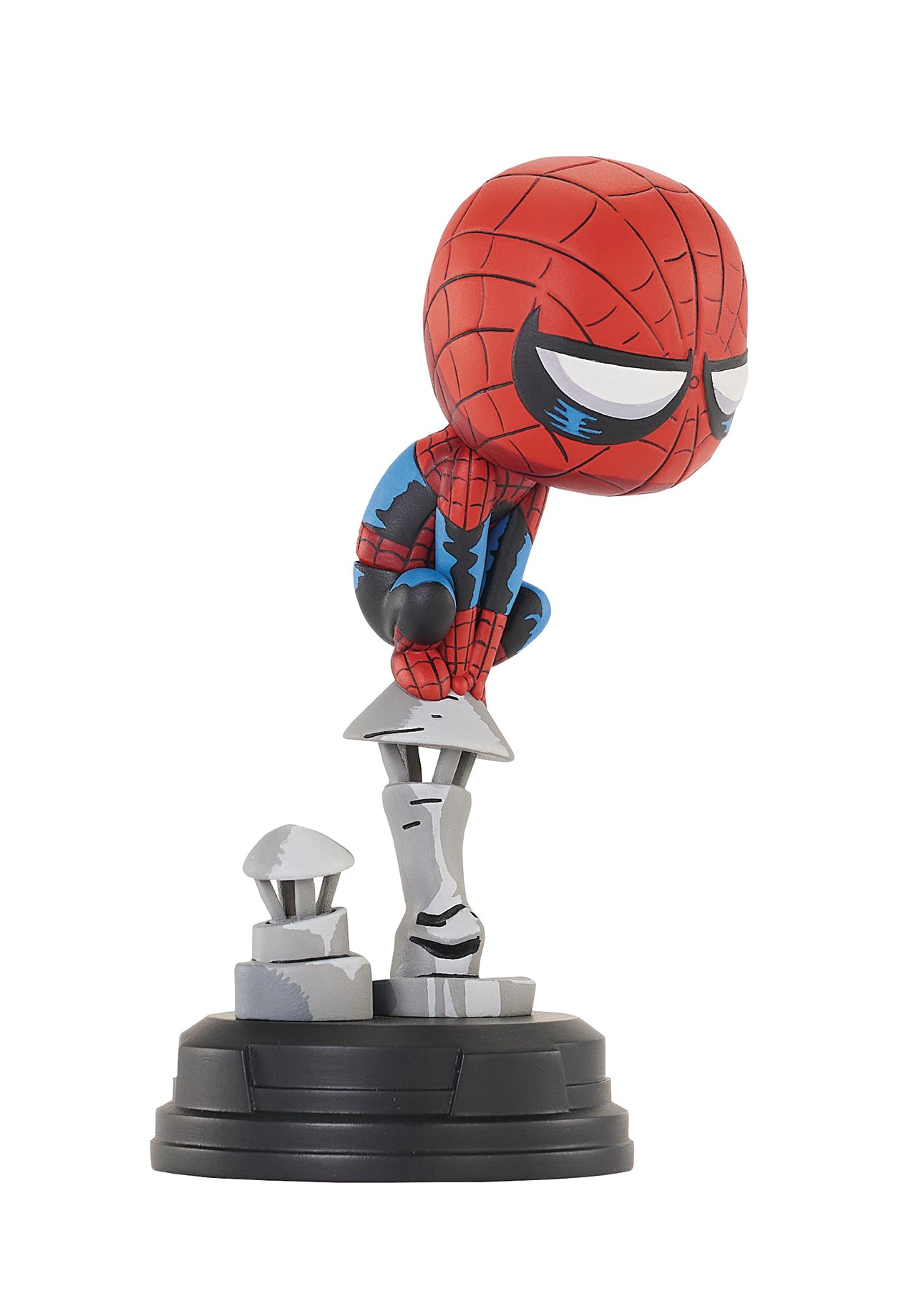 Diamond Select Toys Statue Animated: Marvel - Spiderman En La Chimenea 4 Pulgadas