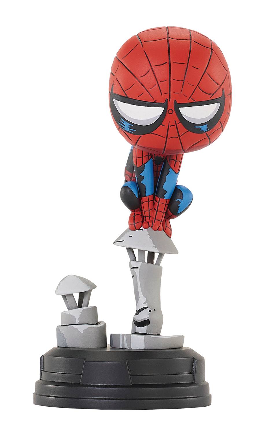 Diamond Select Toys Statue Animated: Marvel - Spiderman En La Chimenea 4 Pulgadas