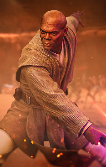IRON Studios: Star Wars Clone Wars - Mace Windu Escala De Arte 1/10