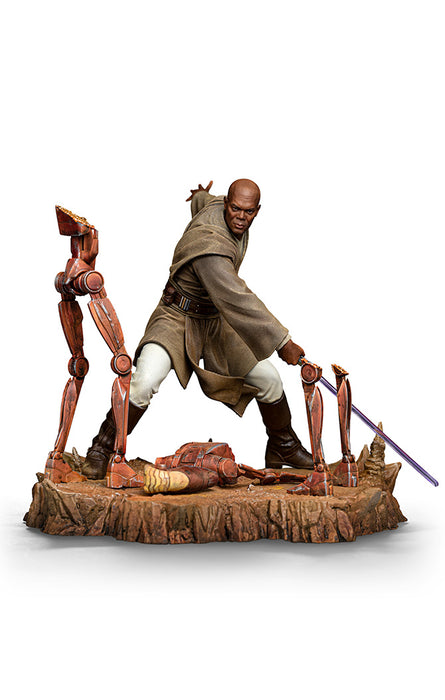 IRON Studios: Star Wars Clone Wars - Mace Windu Escala De Arte 1/10