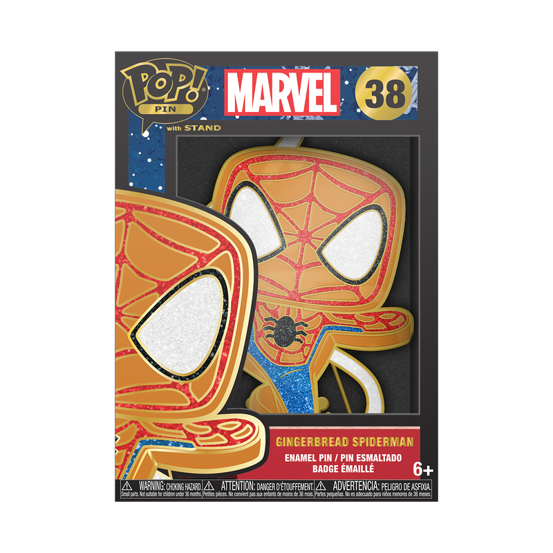 Funko Pop Pin: Marvel Holiday - Spider Man Galleta de Jengibre Esmaltado