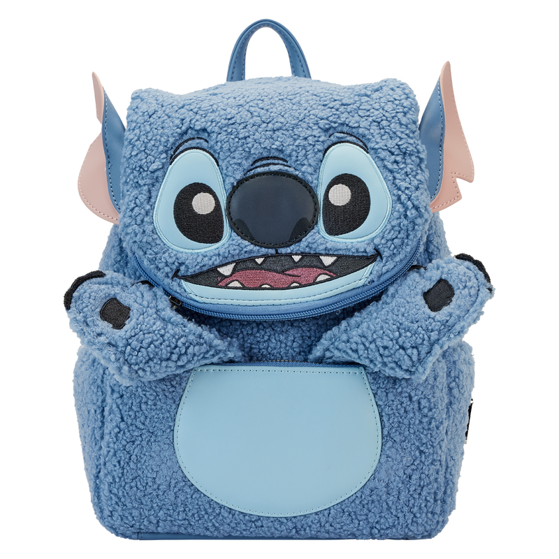 Loungefly X Disney: Lilo y Stitch - Stitch Plush Sherpa Cosplay Mini Mochila